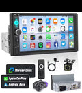 He encontrado esto en AliExpress:  | Radio estéreo para coche con pantalla táctil única de 1Din de calidad de 7 pulgadas con mango cámara de Control remoto para Apple/Android CarPlay Bluetooth
https://a.aliexpress.com/_mP2vcF3
